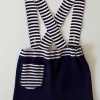 Image 2 of Salopette tricot laine 2 ans mois stock neuf années 70