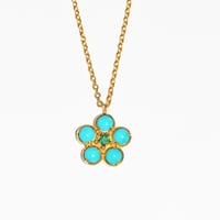 Image 3 of Turquoise Daisy Necklace