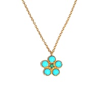 Image 1 of Turquoise Daisy Necklace