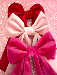 Image 1 of Oversized velvet bow 