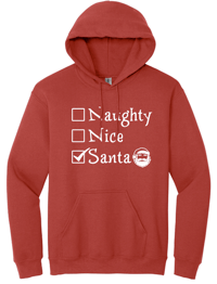 Naughty - Nice - Santa Hooded Sweatshirt