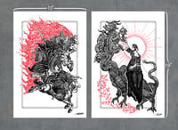 Image 1 of LIMITED TIME LARGE PRINT SALE - "The Horsemen" and "Babylon" 13”x19” Fine Art Prints