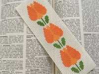 Image 2 of Modern Tulip Swedish Cross Stitch Bookmark