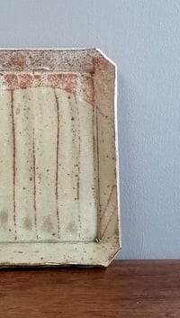 Image 2 of Bisque slip and hardwood Ash glazed tray