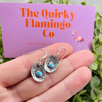 Textured Opal Drop Earrings (s/silver fixt)