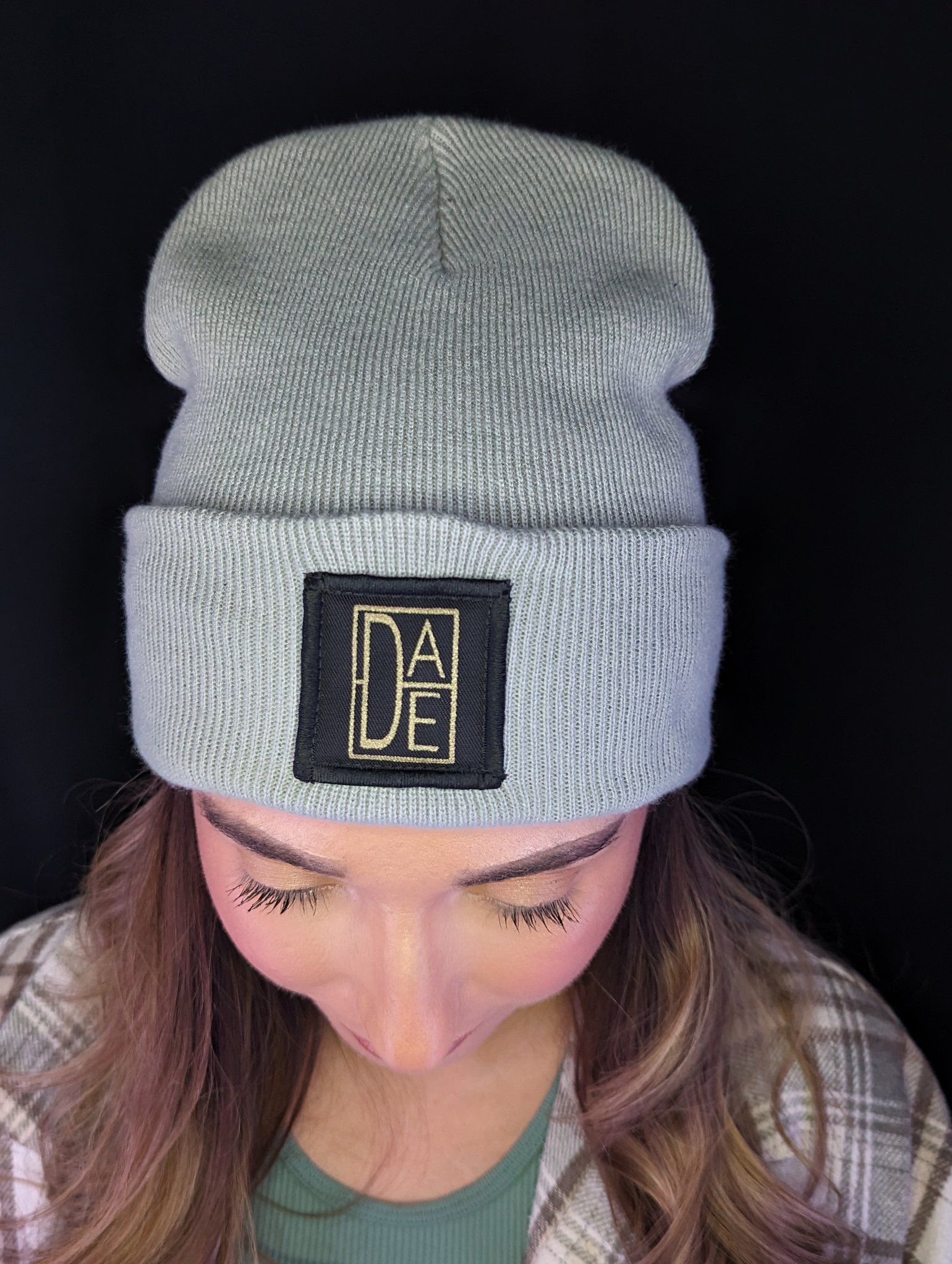 Image of Classic Logo Grey Patch Beanie