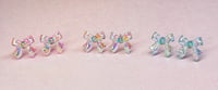 Mini Iridescent Bow Studs!