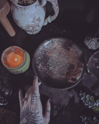 Image 1 of Round ornate offering dish 