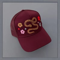 Image 2 of Burgundy Floral Snake