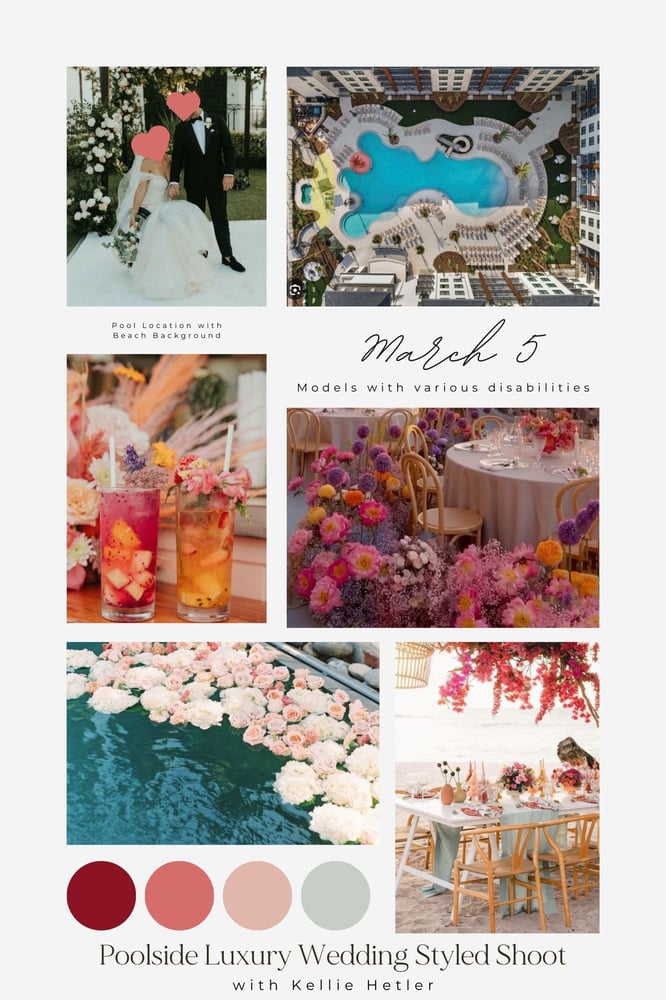 Image of 10:00am - Poolside Luxury Wedding Styled Shoot – Celebrating Love in All Forms with Kellie Helter