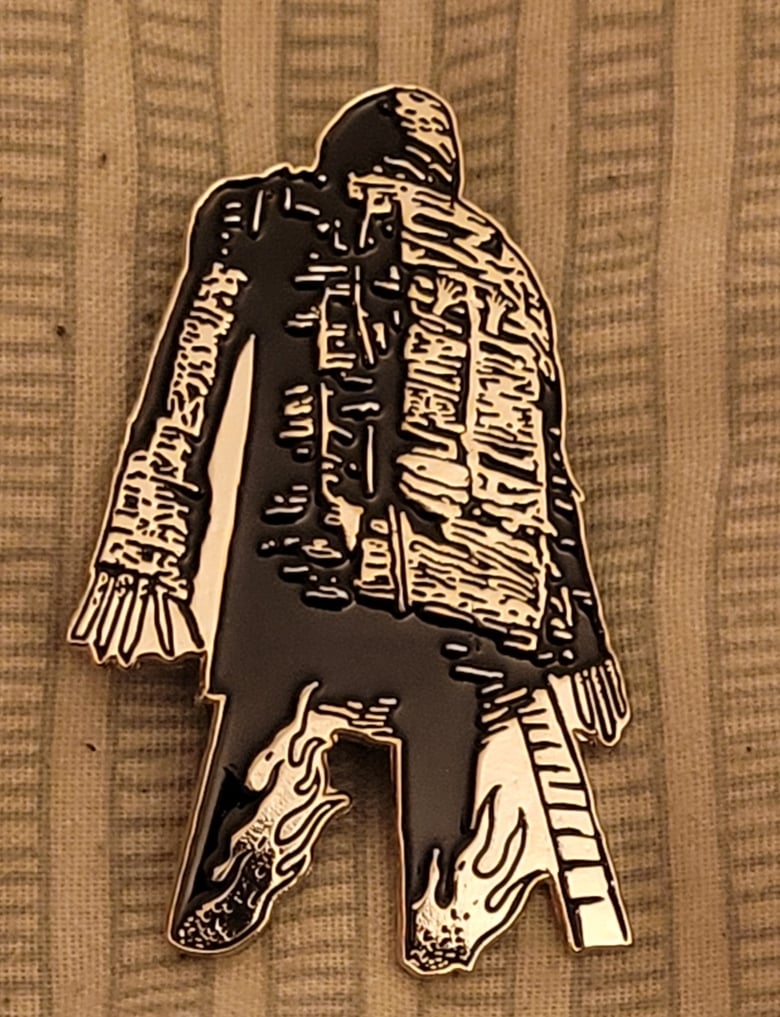 Image of Wickerman limited edition shaped enamel pin