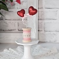 Image 2 of Heart Balloons Wooden Spool