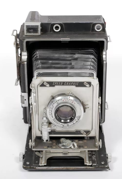 Image of Graflex Speed Graphic 4X5 Camera w/ Ektar 127mm lens + film + holders #5634