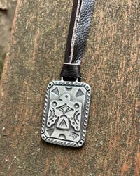 Image 4 of WL&A Handmade Old Style Heavy Ingot Large Thunderbird ID Tag Pendant - 2 x 1.75" - 65 Grams