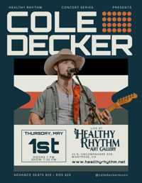 Image 1 of COLE DECKER :: LIVE AT HEALTHY RHYTHM