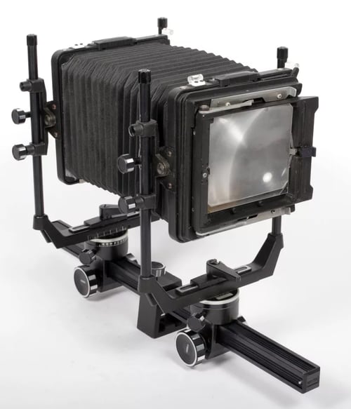 Image of  Cambo SCr 4X5 monorail camera with 210mm lens + holders + FRESNEL + FILM #5635