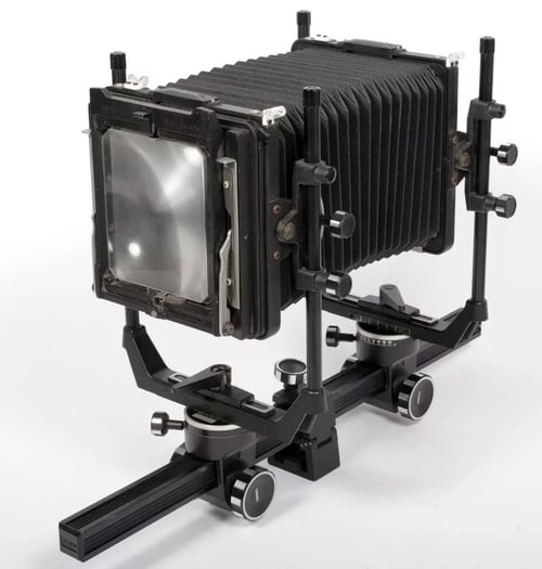 Image of  Cambo SCr 4X5 monorail camera with 210mm lens + holders + FRESNEL + FILM #5635