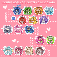 I7 Mofumofu Glitter Acrylic Charms