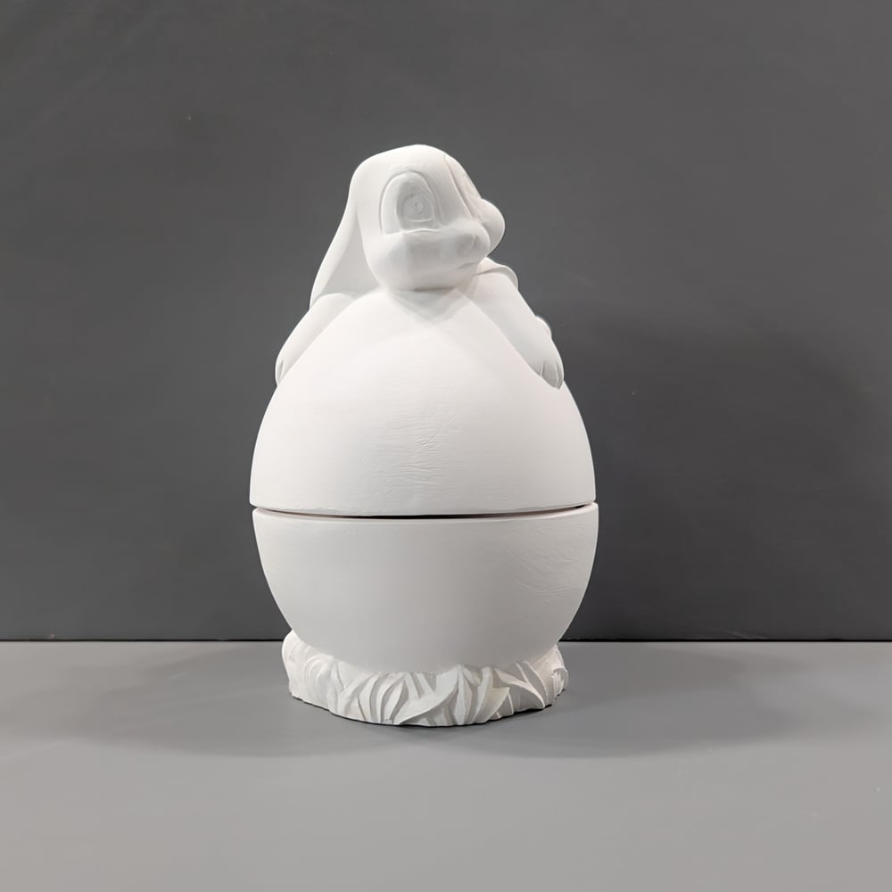 Image of Ceramic Bisque Bunny Rabbit Box Ready to Paint