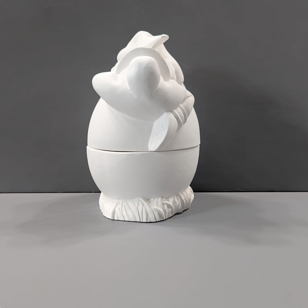 Image of Ceramic Bisque Bunny Rabbit Box Ready to Paint