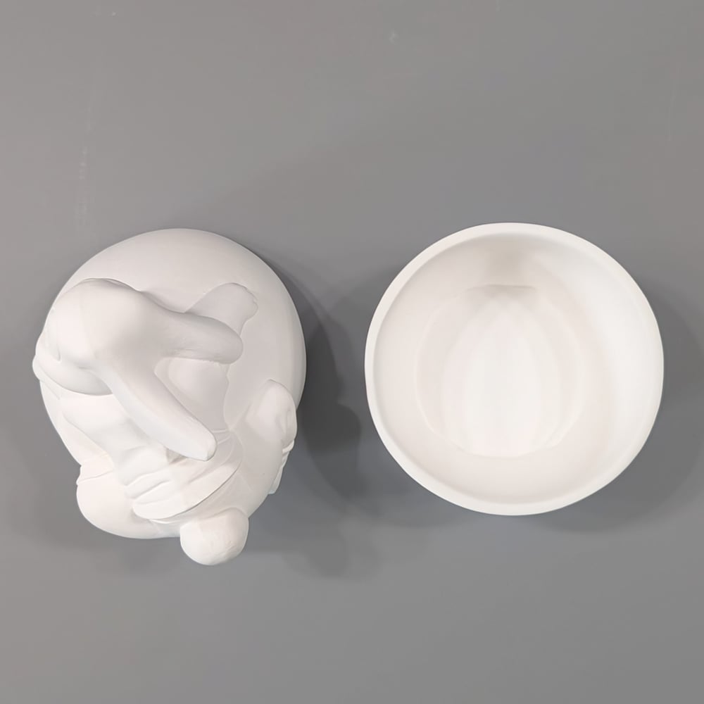 Image of Ceramic Bisque Bunny Rabbit Box Ready to Paint