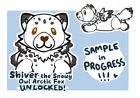 Image 4 of *PREORDER* Shiver the Snowy Owl Arctic Fox Plush