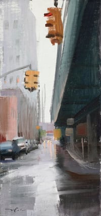 Rainy traffic lights