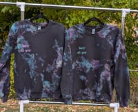 Image 1 of Queer all year Galaxy Dyed Crewnecks Small