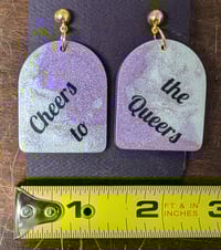 Image 2 of Cheers Queers Epoxy Resin Earrings