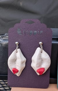 Image 2 of Sexy lips clay earrings