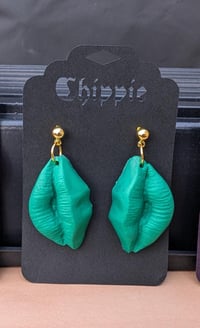 Image 4 of Sexy lips clay earrings