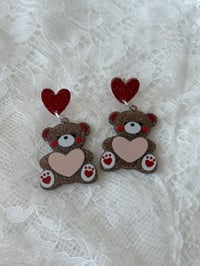 Image 2 of Teddy Bear Earrings