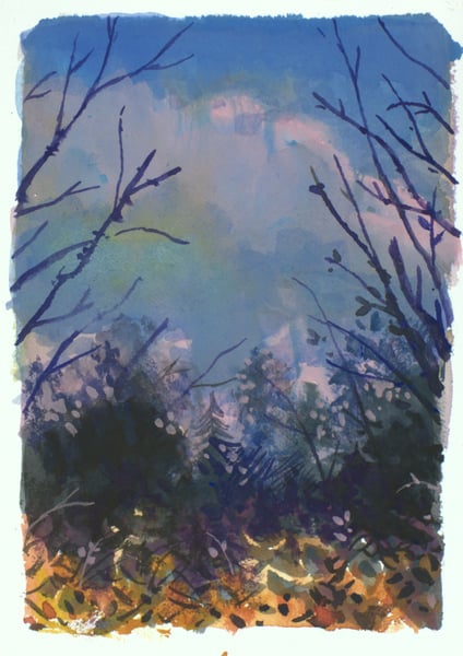 Image of Painting: Bare Branches and Cloudy Skies