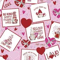 Image 3 of GNOMES IN LOVE 2.5" Rolie Polie 40pc by Tara Reed for Riley Blake Designs