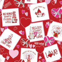 Image 4 of GNOMES IN LOVE 2.5" Rolie Polie 40pc by Tara Reed for Riley Blake Designs