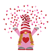 Image 5 of GNOMES IN LOVE 2.5" Rolie Polie 40pc by Tara Reed for Riley Blake Designs