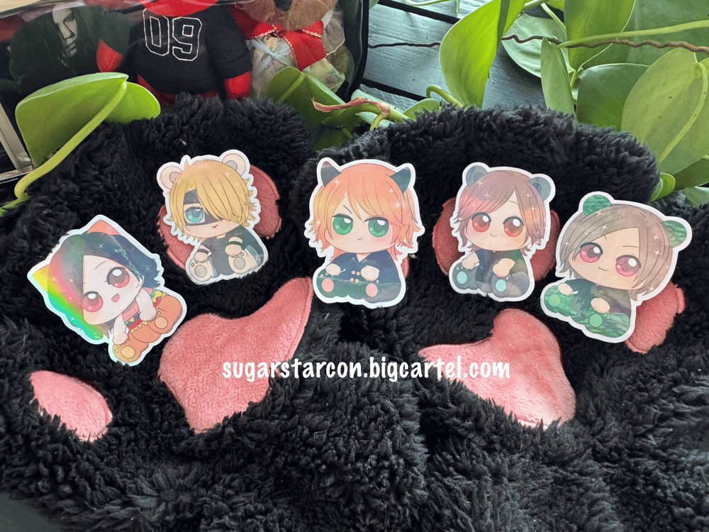 Image of the GazettE x 22nd Anniversary bears die-cut stickers