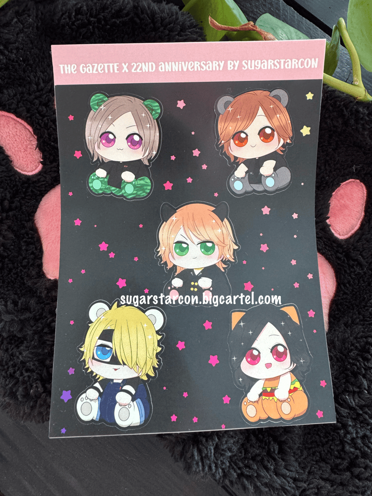 Image of the GazettE x 22nd Anniversary bears Sticker Sheet