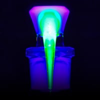 Image 4 of MILKY BLUE / UV GREEN 18MM SLIDE