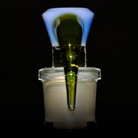 Image 2 of MILKY BLUE / GREEN SPARKLE 18MM SLIDE