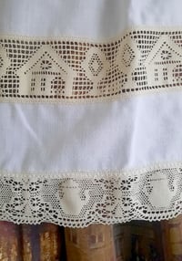 Image 2 of Linen Apron (White x Cream) | Eat Me Ink Me