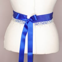 Image 4 of Ribbon Maiden Royal Blue Belt | Eat Me Ink Me