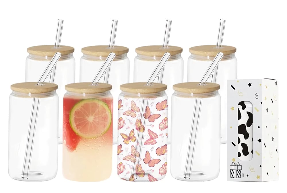Image of Customizable 16oz Glass Can Cup