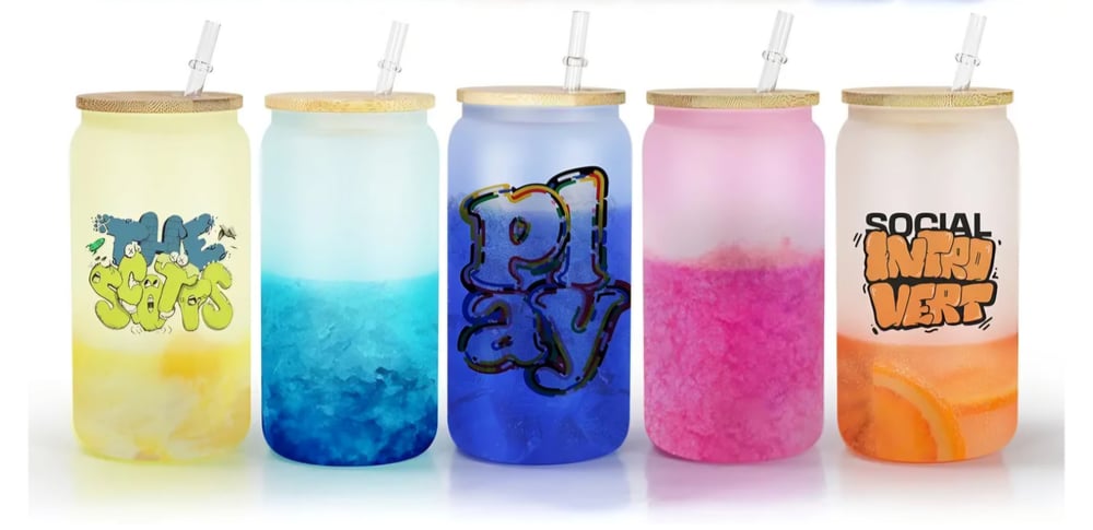Image of Customizable 16oz Glass Can Cup