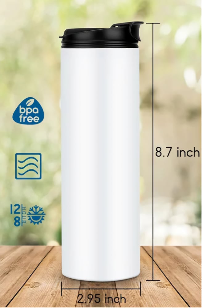 Image of Customized 20oz Dual Lid Water Bottle