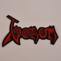 Venom red logo patch