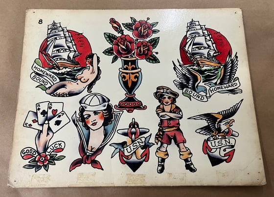 Image of "Jonesy" William Jones Production Tattoo Flash 1940's - Homeward Bound