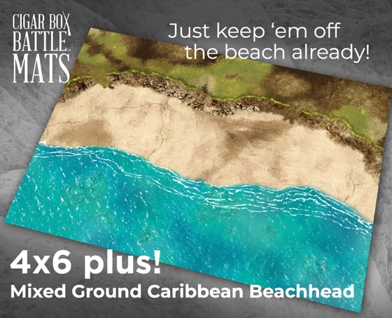 Image of Mixed Ground Caribbean Beachhead - #2460 - 6’ x 4’ plus 