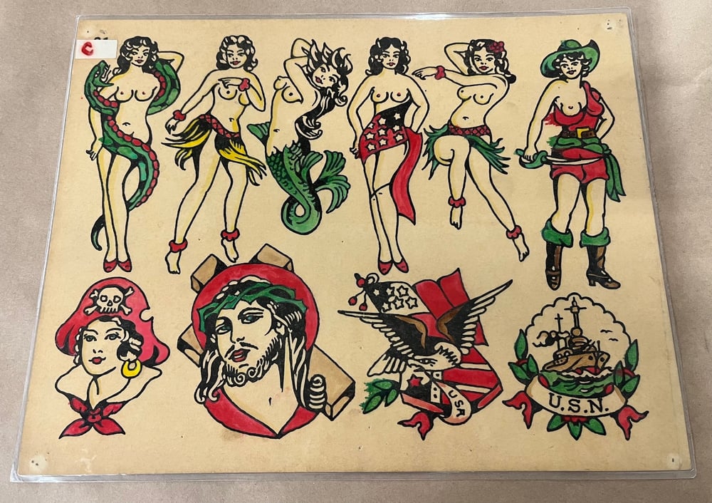 Image of "Jonesy" William Jones Production Tattoo Flash 1940's - Ladies