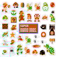 Image 1 of Super Mario Bros. Sticker Set (39 Pieces)